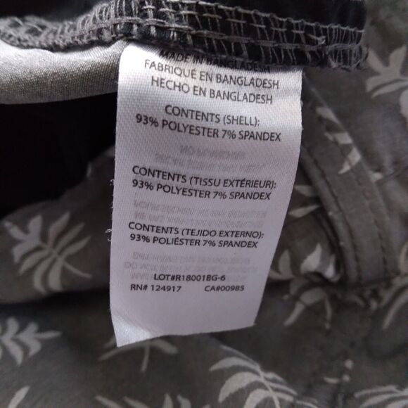 Trunks Multi-Functional Shorts Gray Leaf Print Mens Size 32 - Picture 4 of 6